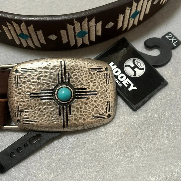 NEW HOOEY taos belt in brown - Picture 2 of 3